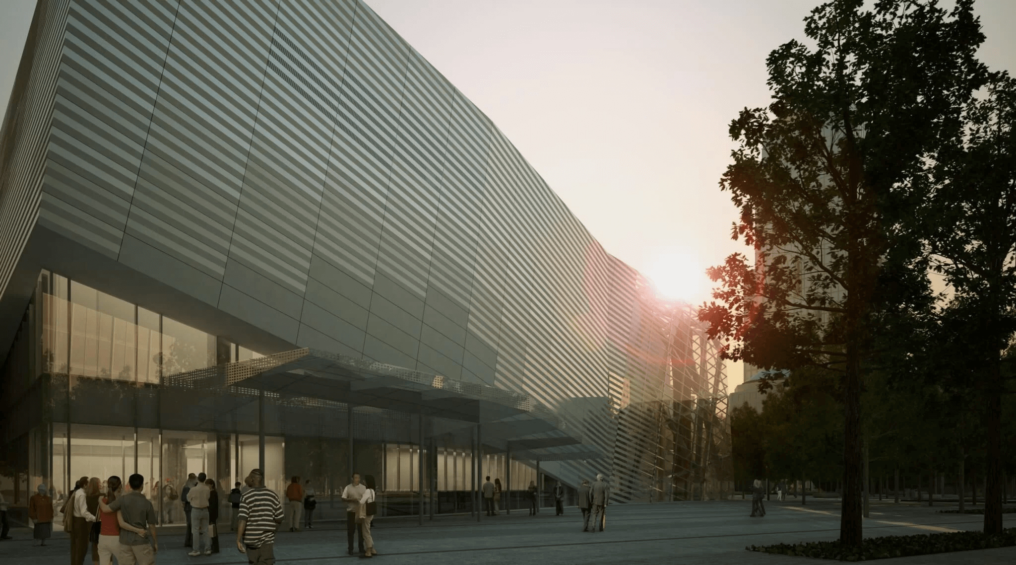 Museum-Pavilion-Exterior-at-dusk-Rendering-by-Squared-Design-Lab-Provided-by-NS11MM